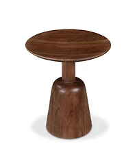 Nels 16" Acacia Wood Round End Table