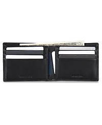 Nautica Men's Enameled Logo Leather Bifold Wallet