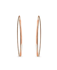 Bling Jewelry Delicate Minimalist Modern Long Thin Line Linear Threader Earrings Sterling Silver