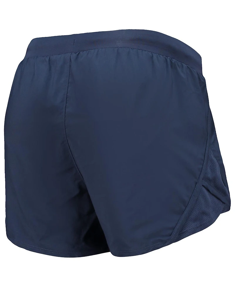 Women's Under Armour Navy Auburn Tigers Fly By Run 2.0 Performance Shorts