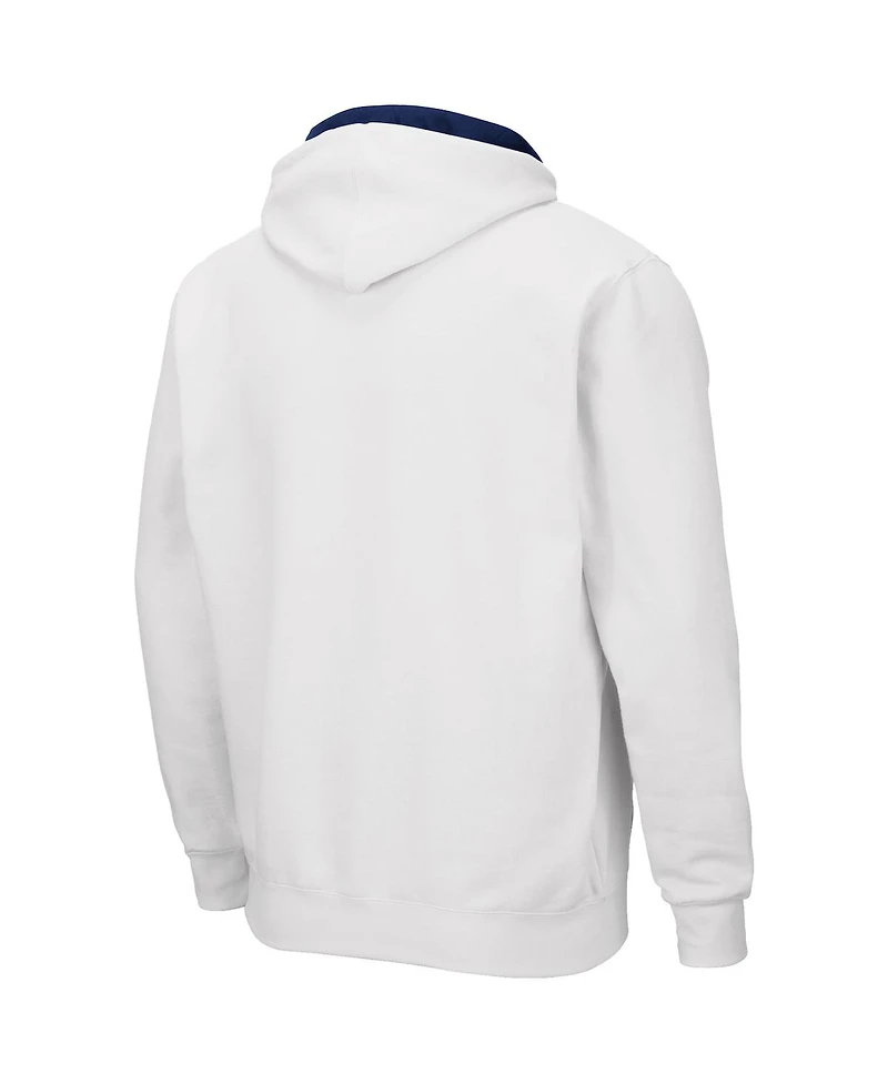 Men's Colosseum White Notre Dame Fighting Irish Arch and Logo 3.0 Full-Zip Hoodie