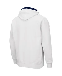 Men's Colosseum White Notre Dame Fighting Irish Arch and Logo 3.0 Full-Zip Hoodie