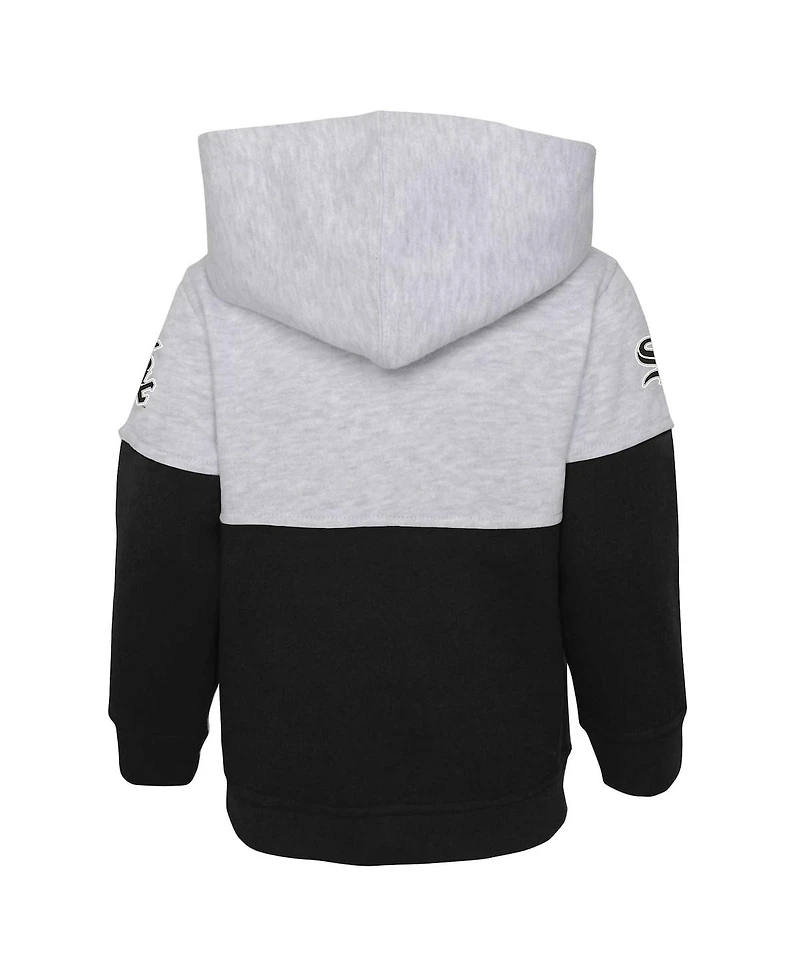 Toddler Boys and Girls Black, Heather Gray Chicago White Sox Two-Piece Playmaker Set