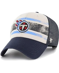 Men's '47 Brand Cream Tennessee Titans Breakout Mvp Trucker Adjustable Hat