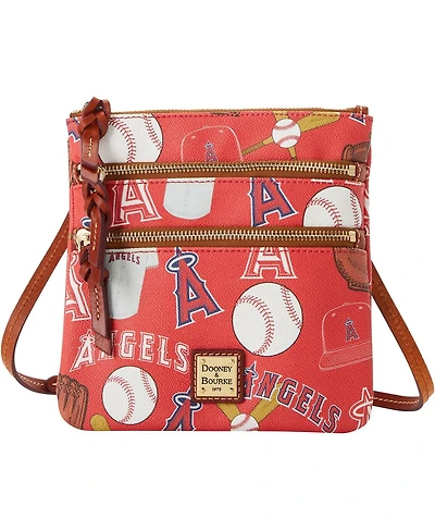 Women's Dooney & Bourke Los Angeles Angels Game Day Triple Zip Crossbody Purse
