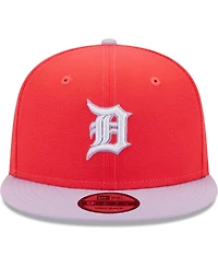 Men's New Era Red, Purple Detroit Tigers Spring Basic Two-Tone 9FIFTY Snapback Hat