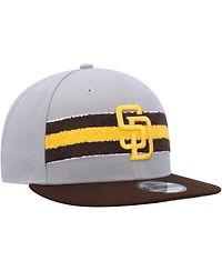 Men's New Era Gray, Brown San Diego Padres Band 9FIFTY Snapback Hat