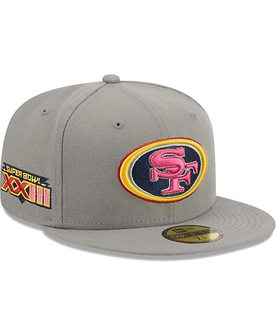 Men's New Era Gray San Francisco 49ers Color Pack 59FIFTY Fitted Hat
