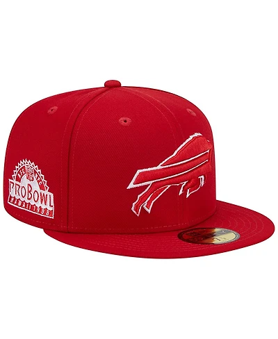 Men's New Era Scarlet Buffalo Bills 1998 Hawaii Pro Bowl Main Patch 59FIFTY Fitted Hat