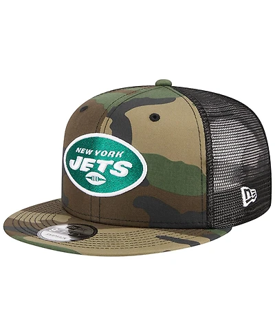 Men's New Era Camo New York Jets Main Trucker 9FIFTY Snapback Hat