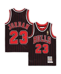 Preschool Boys and Girls Mitchell & Ness Michael Jordan Black Chicago Bulls 1996/97 Hardwood Classics Authentic Jersey