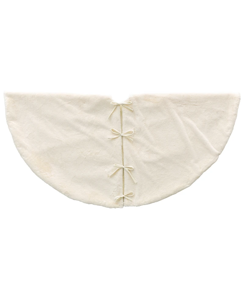 Glitzhome 60"D Oversized Faux Fur Christmas Tree Skirt