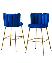 Best Master Furniture Elegante 41" Velvet Bar Stools, Set of 2
