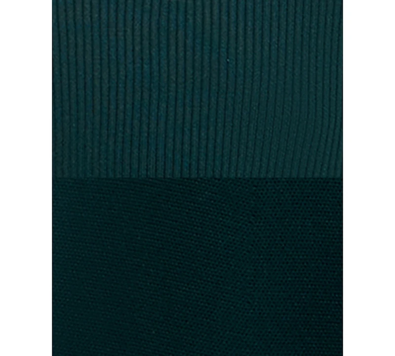 Bcx Juniors' Ribbed Mock-Neck Fit & Flare Sweater Dress