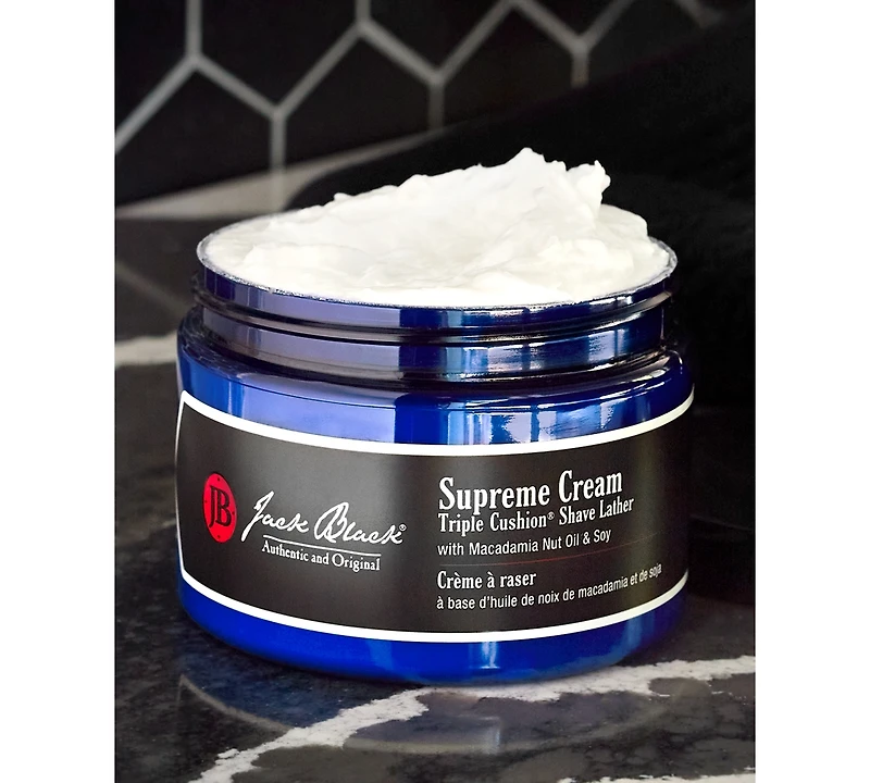 Jack Black Supreme Cream Triple Cushion Shave Lather, 9.5 oz.