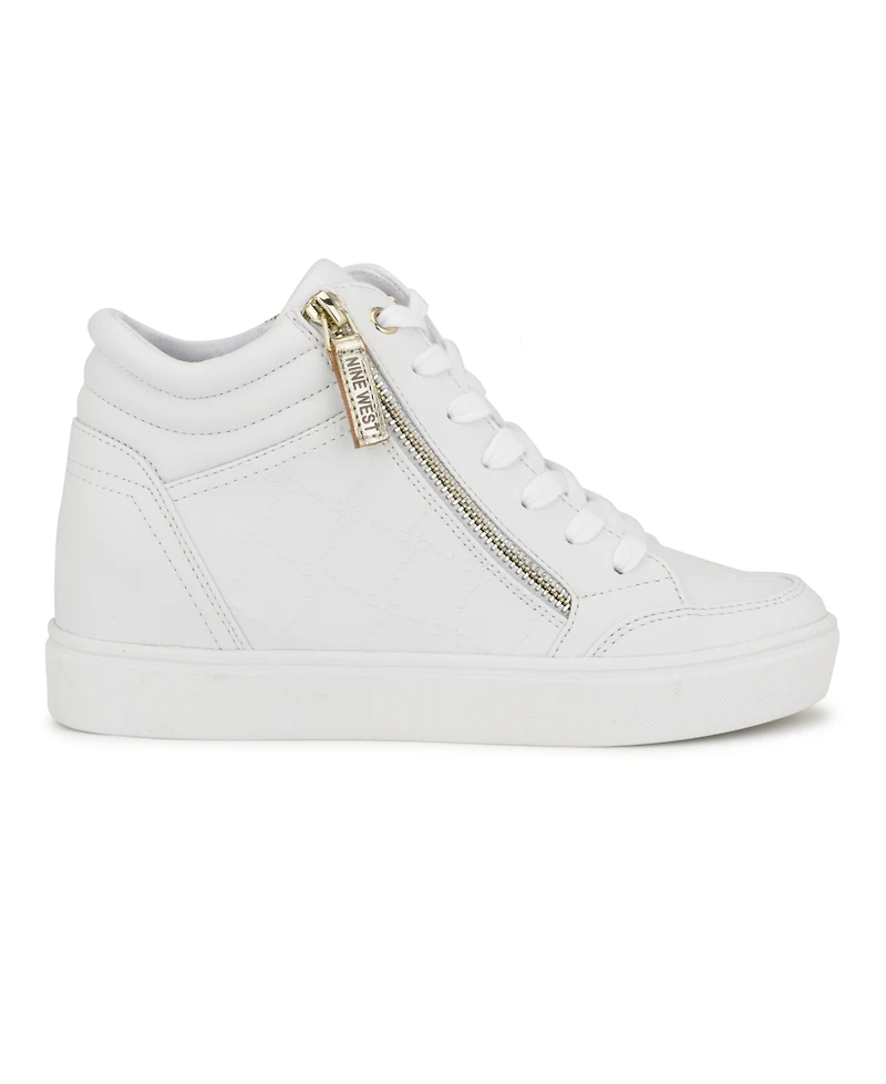 Nine West Women's Tons High Top Hidden Wedge Sneakers
