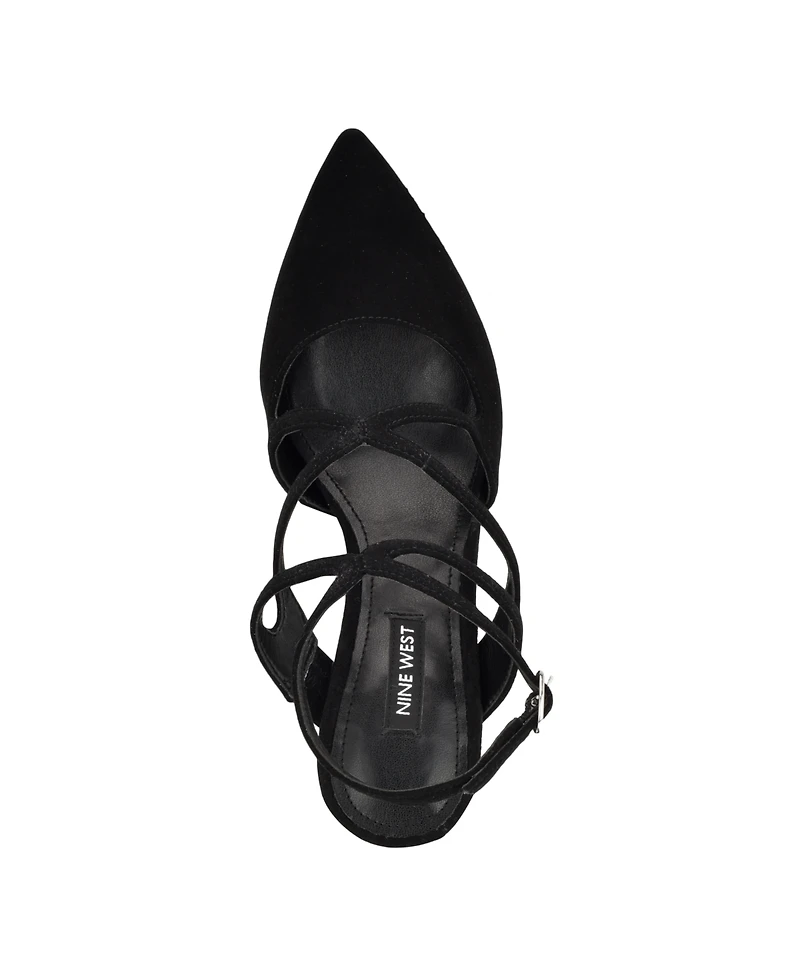 Nine West Women's Maes Strappy Pointy Toe Stiletto Dress Pumps
