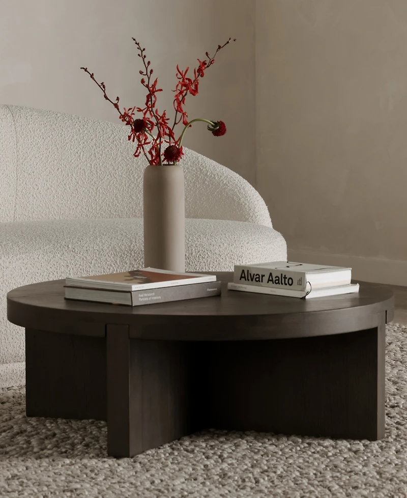 Folke 38" Oak Round Coffee Table