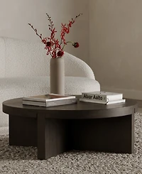 Folke 38" Oak Round Coffee Table