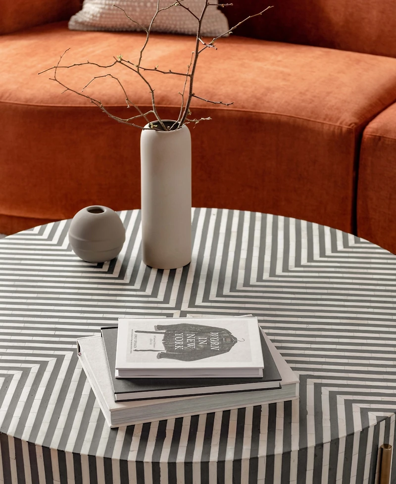 Chameau 48" Iron Round Coffee Table Large