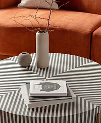 Chameau 48" Iron Round Coffee Table Large