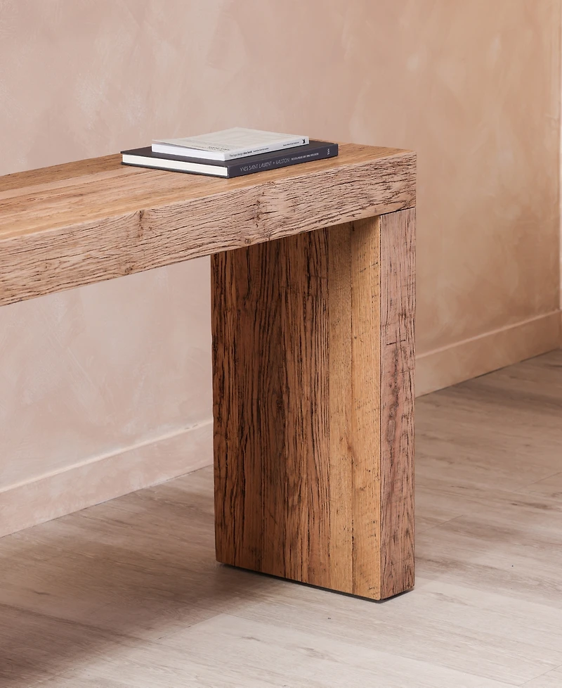 Evander 55" Oak Rectangle Console Table