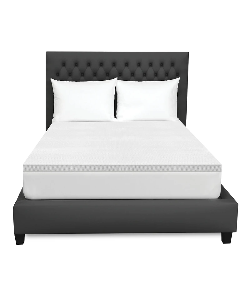 Closeout! BodiPEDIC 2" Cooling Gel Memory Foam Mattress Topper with Graphene Infused Cover, California King