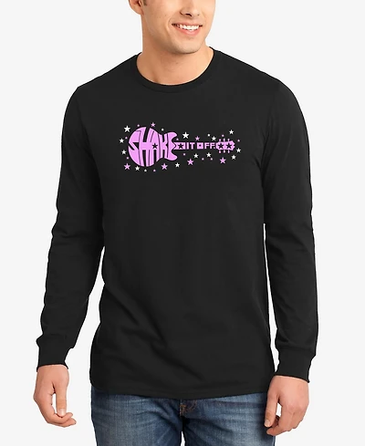 La Pop Art Men's Shake it Off Word Long Sleeve T-shirt