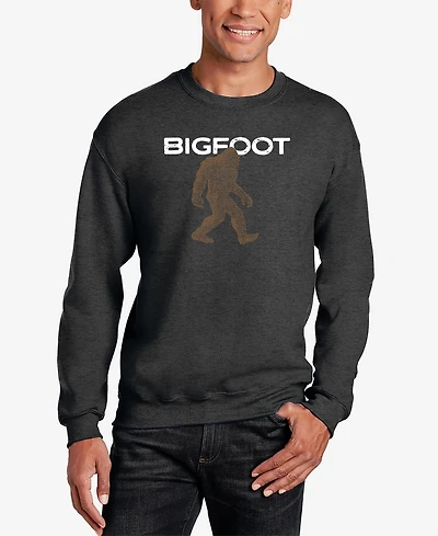La Pop Art Men's Bigfoot Word Crewneck Sweatshirt