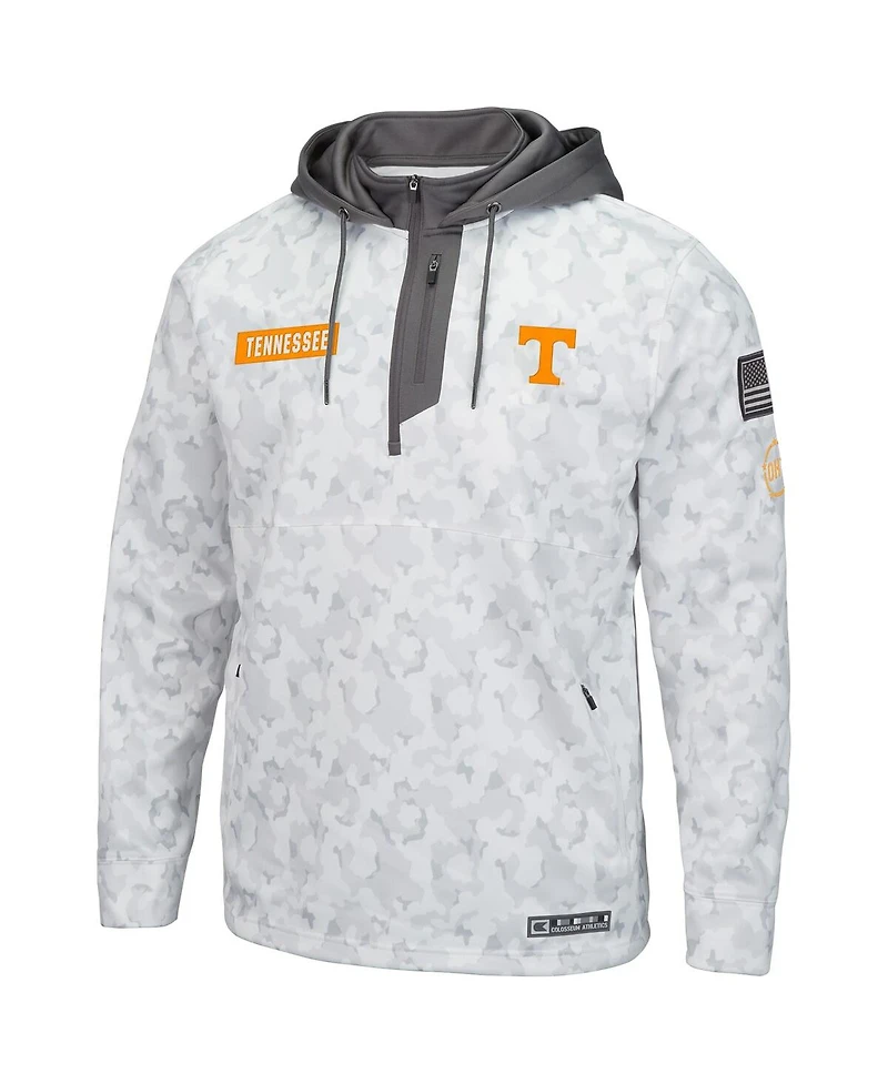 Men's Colosseum Arctic Camo Tennessee Volunteers Oht Military-Inspired Appreciation Quarter-Zip Hoodie