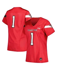 Women's Under Armour #1 Red Texas Tech Red Raiders Replica Football Jersey