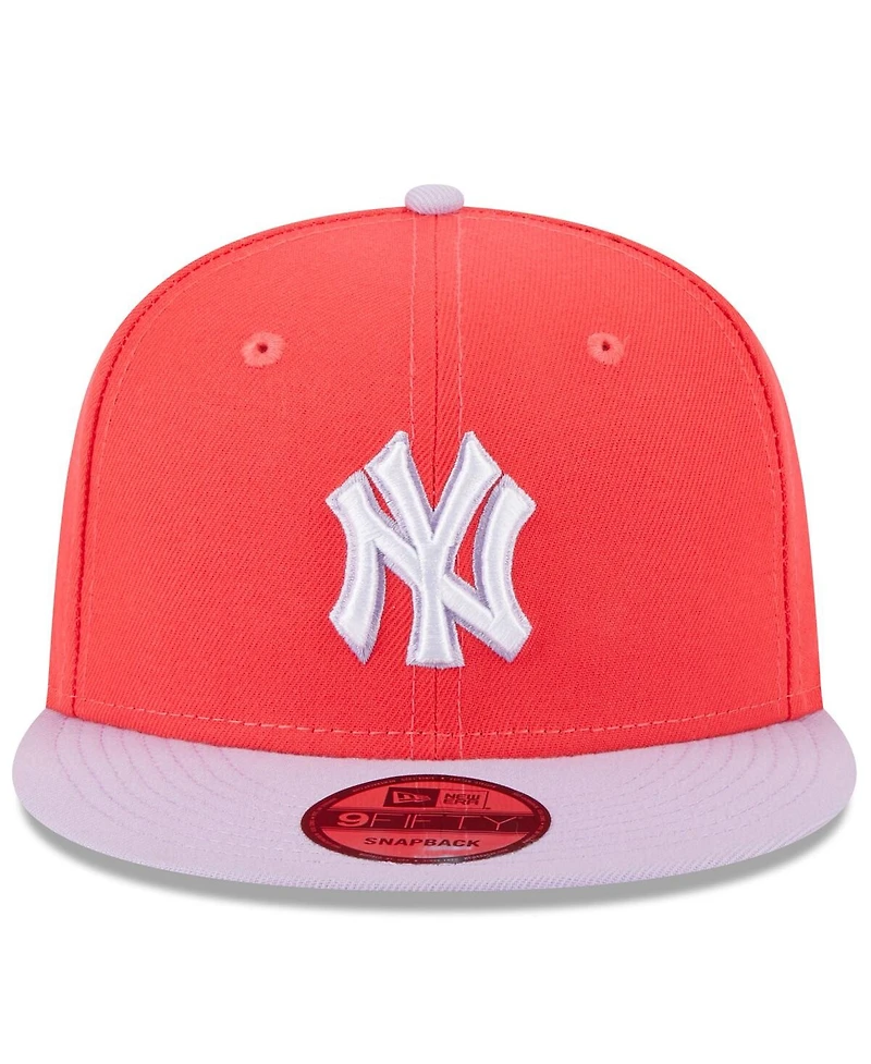 Men's New Era Red, Purple New York Yankees Spring Basic Two-Tone 9FIFTY Snapback Hat