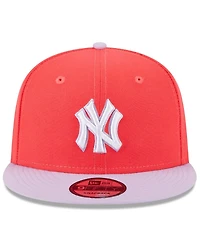 Men's New Era Red, Purple New York Yankees Spring Basic Two-Tone 9FIFTY Snapback Hat