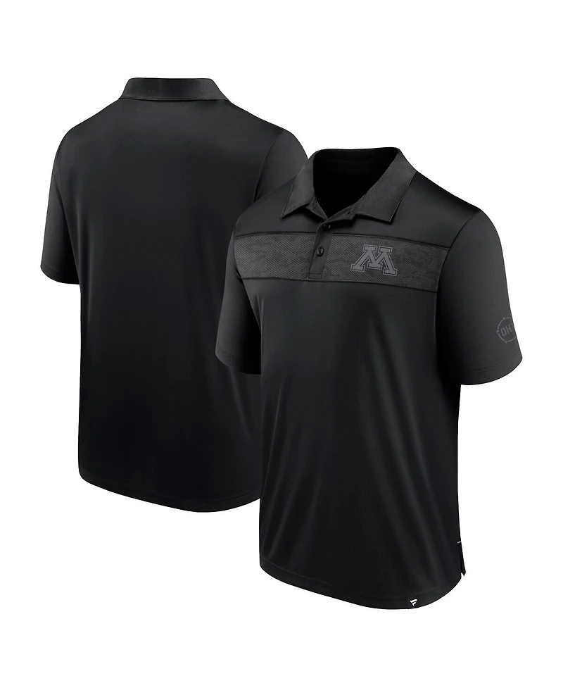 Men's Fanatics Black Minnesota Golden Gophers Oht Military-Inspired Appreciation Polo Shirt