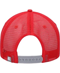 Men's Colosseum Gray, Red Utah Utes Love Fern Trucker Snapback Hat