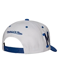 Men's Mitchell & Ness White Milwaukee Brewers Cooperstown Collection Pro Crown Snapback Hat