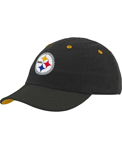 Infant Boys and Girls Black Pittsburgh Steelers Team Slouch Flex Hat