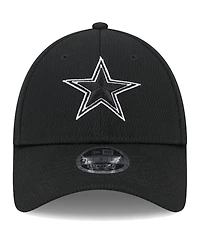 Big Boys and Girls New Era Black Dallas Cowboys Main B-Dub 9FORTY Adjustable Hat
