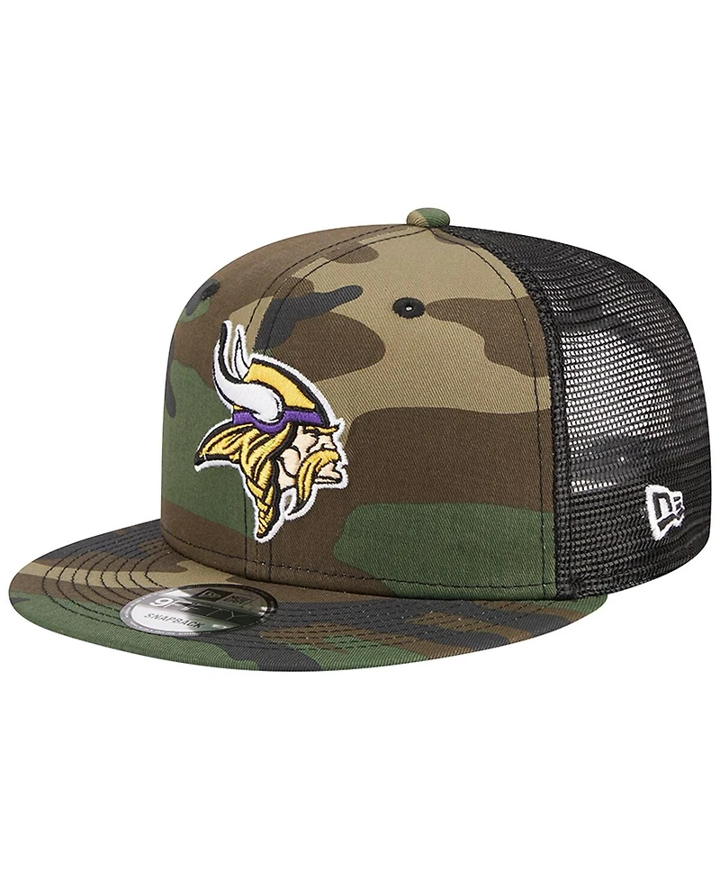 Men's New Era Camo Minnesota Vikings Main Trucker 9FIFTY Snapback Hat