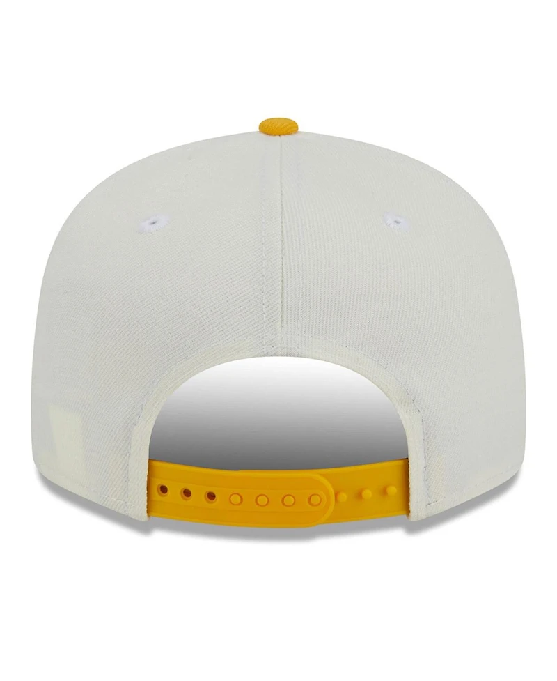 Men's New Era Cream, Gold Los Angeles Chargers City Originals 9FIFTY Snapback Hat