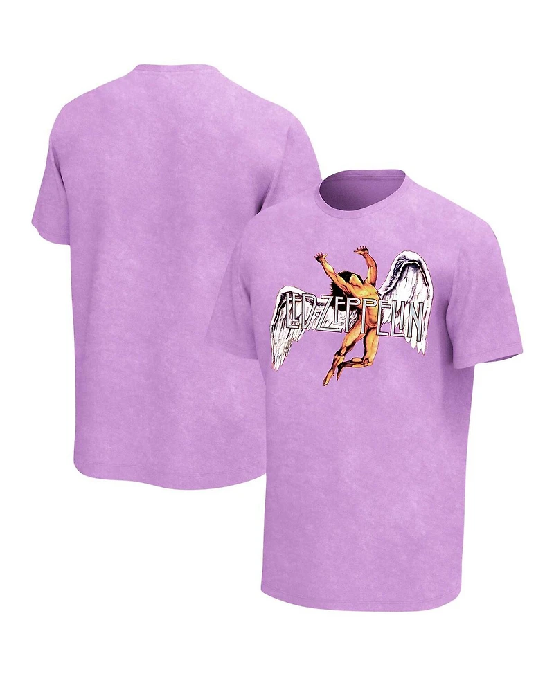 Men's Purple Led Zeppelin Icarus Washed Graphic T-shirt