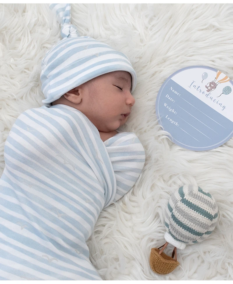 Living Textiles Baby Boys Hello World Gift Set
