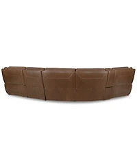 Closeout! Hansley 5-Pc. Zero Gravity Leather Sectional with Power Recliner and Chaise, Created for Macy's