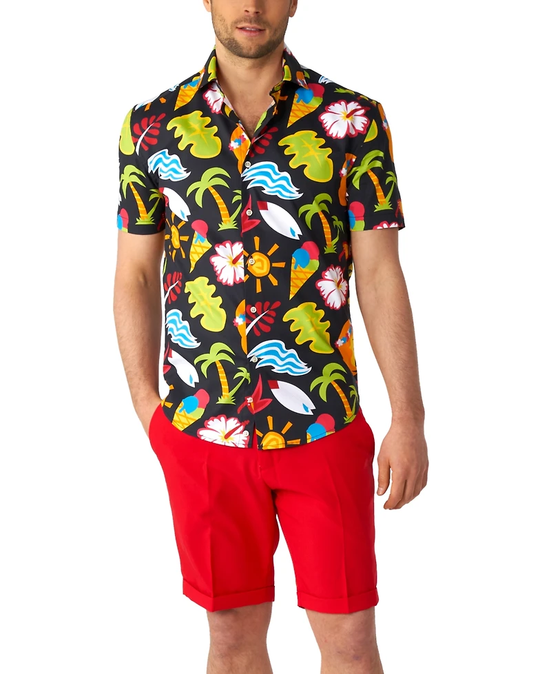 OppoSuits Men's Short-Sleeve Tropical Thunder Shirt