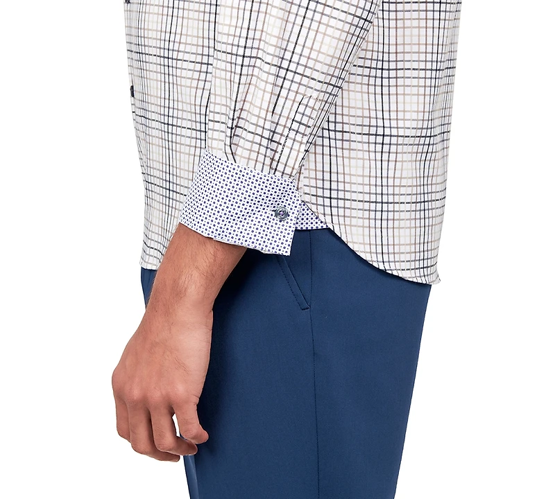 Michelsons of London Men's Dobby Check Shirt