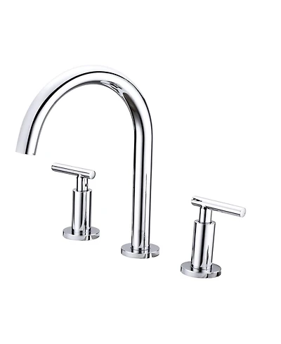 Streamdale Furniture Two Handle High Arc Widespread Bathroom Sink Faucet 3 Hole