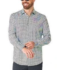 OppoSuits Men's Shirt - Long Sleeve Shiny Snake Gold