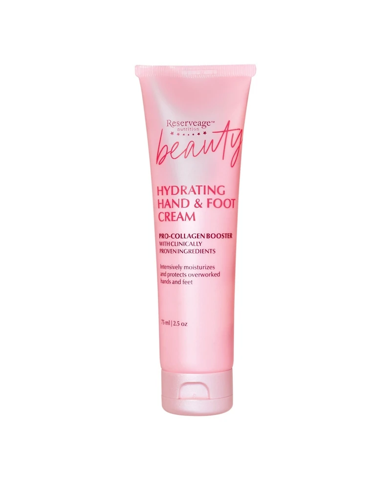 Reserveage Beauty, Hydrating Hand & Foot Cream with Pro-Collagen Booster and Micro-Encapsulated Copper Peptides, Moisturizes, Rehydrates, and Protects