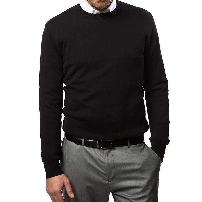 Mio Marino Men's Winter Crew Lightweight Pullover Sweater