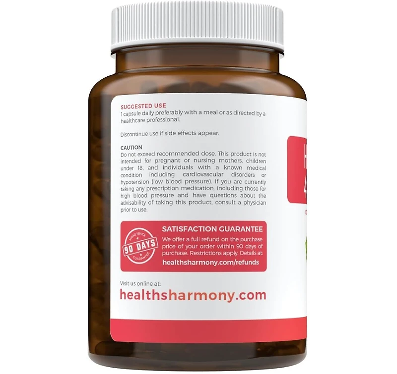Healths Harmony Hawthorn Berry Capsules, Cardiovascular and Immune Health, 4:1 Extract, Health's Harmony, 120ct